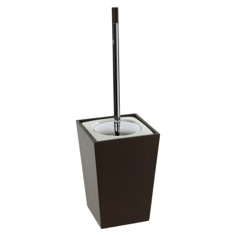Toilet Brush Holder, Square Tanganika Wood